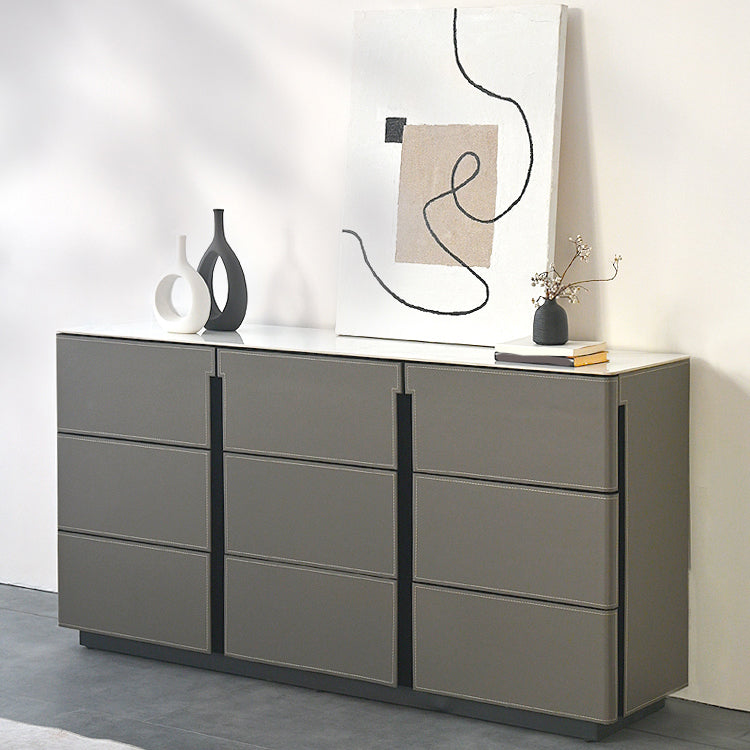 Contemporary Dining Server Kitchen Buffet Server Cabinet with Drawers Clearhalo 'buffet_sideboard' 'Buffets & Sideboards' 'furn' 'furn_buffet_sideboard' 'Furniture' 'Kitchen & Dining Furniture' 7179199