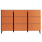 Contemporary Dining Server Kitchen Buffet Server Cabinet with Drawers 79"L x 16"W x 35"H Orange Clearhalo 'buffet_sideboard' 'Buffets & Sideboards' 'furn' 'furn_buffet_sideboard' 'Furniture' 'Kitchen & Dining Furniture' 7179201