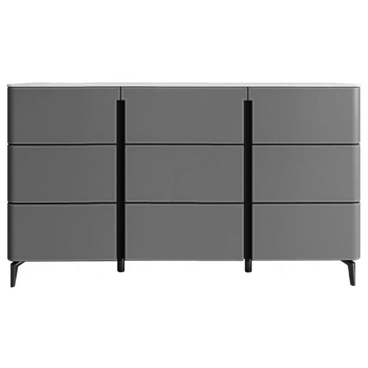 Contemporary Dining Server Kitchen Buffet Server Cabinet with Drawers 71"L x 16"W x 35"H Grey Clearhalo 'buffet_sideboard' 'Buffets & Sideboards' 'furn' 'furn_buffet_sideboard' 'Furniture' 'Kitchen & Dining Furniture' 7179207