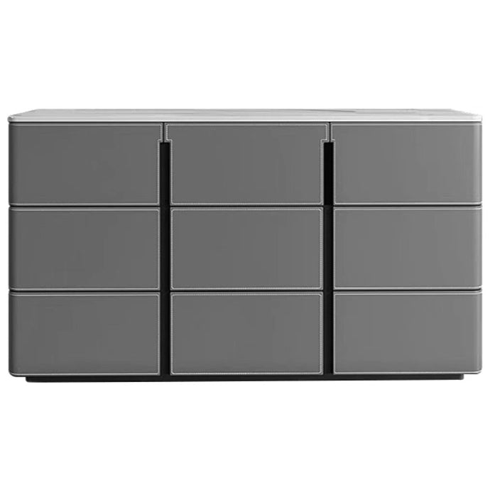 Contemporary Dining Server Kitchen Buffet Server Cabinet with Drawers 63"L x 16"W x 31"H Grey Clearhalo 'buffet_sideboard' 'Buffets & Sideboards' 'furn' 'furn_buffet_sideboard' 'Furniture' 'Kitchen & Dining Furniture' 7179212