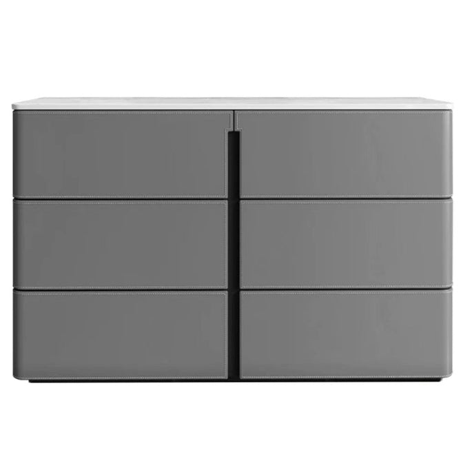 Contemporary Dining Server Kitchen Buffet Server Cabinet with Drawers 55"L x 16"W x 31"H Grey Clearhalo 'buffet_sideboard' 'Buffets & Sideboards' 'furn' 'furn_buffet_sideboard' 'Furniture' 'Kitchen & Dining Furniture' 7179214