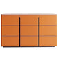 Contemporary Dining Server Kitchen Buffet Server Cabinet with Drawers 63"L x 16"W x 31"H Orange Clearhalo 'buffet_sideboard' 'Buffets & Sideboards' 'furn' 'furn_buffet_sideboard' 'Furniture' 'Kitchen & Dining Furniture' 7179217
