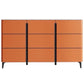 Contemporary Dining Server Kitchen Buffet Server Cabinet with Drawers 71"L x 16"W x 35"H Orange Clearhalo 'buffet_sideboard' 'Buffets & Sideboards' 'furn' 'furn_buffet_sideboard' 'Furniture' 'Kitchen & Dining Furniture' 7179221