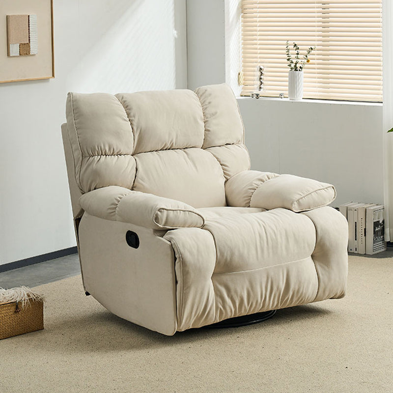 Swivel Rocker Manual Standard Recliner Solid Color Microrode Recliner stoel