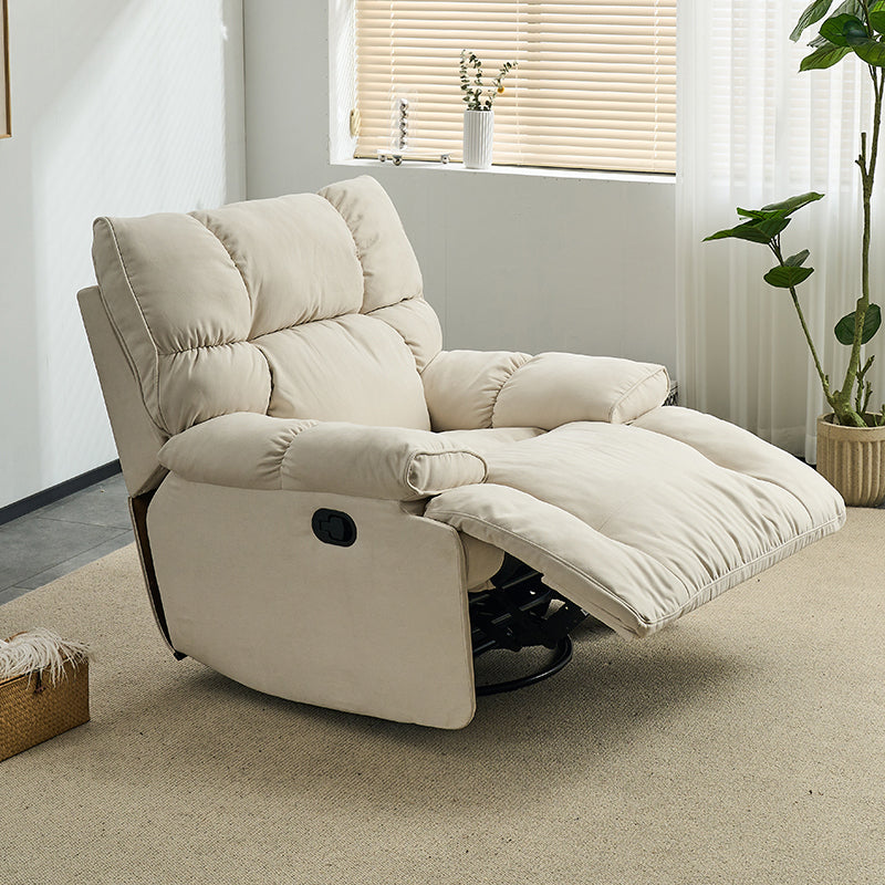 Swivel Rocker Manual Standard Recliner Solid Color Microrode Recliner stoel