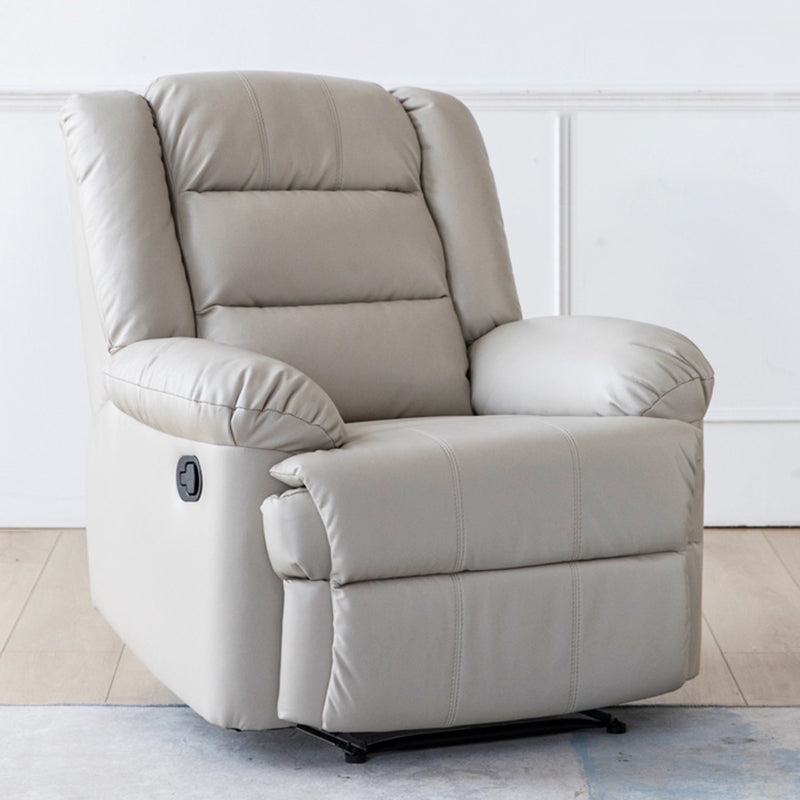 Swivel Rocker Standard Recliner Solid Color Manual Recliner Chair Gray Clearhalo 'Chairs & Seating' 'furn' 'furn_recliners' 'Furniture' 'Living Room Furniture' 'Recliners' 7179309