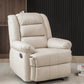 Swivel Rocker Standard Recliner Solid Color Manual Recliner Chair Beige Clearhalo 'Chairs & Seating' 'furn' 'furn_recliners' 'Furniture' 'Living Room Furniture' 'Recliners' 7179310