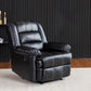 Swivel Rocker Standard Recliner Solid Color Manual Recliner Chair Black Clearhalo 'Chairs & Seating' 'furn' 'furn_recliners' 'Furniture' 'Living Room Furniture' 'Recliners' 7179311