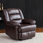 Swivel Rocker Standard Recliner Solid Color Manual Recliner Chair Dark Brown Clearhalo 'Chairs & Seating' 'furn' 'furn_recliners' 'Furniture' 'Living Room Furniture' 'Recliners' 7179318