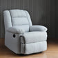 Swivel Rocker Standard Recliner Solid Color Manual Recliner Chair Sky Blue Clearhalo 'Chairs & Seating' 'furn' 'furn_recliners' 'Furniture' 'Living Room Furniture' 'Recliners' 7179320