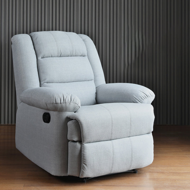 Swivel Rocker Standard Recliner Solid Color Manual Recliner Chair Sky Blue Clearhalo 'Chairs & Seating' 'furn' 'furn_recliners' 'Furniture' 'Living Room Furniture' 'Recliners' 7179320
