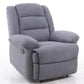 Swivel Rocker Standard Recliner Solid Color Manual Recliner Chair Blue Gray Clearhalo 'Chairs & Seating' 'furn' 'furn_recliners' 'Furniture' 'Living Room Furniture' 'Recliners' 7179327