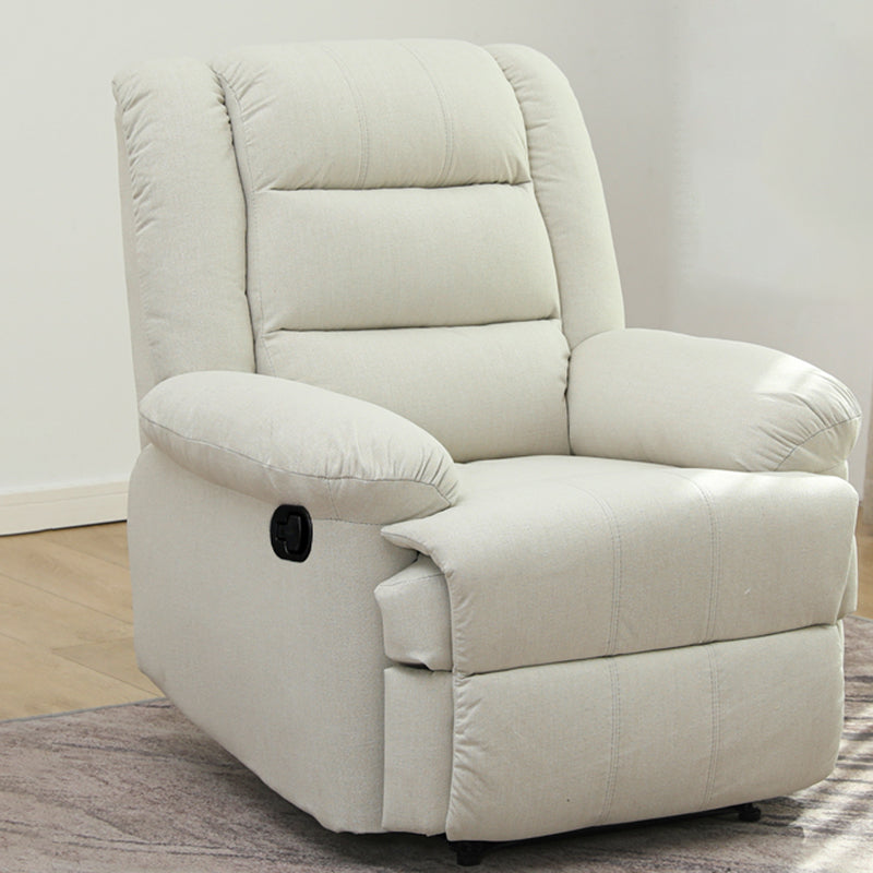 Swivel Rocker Standard Recliner Solid Color Manual Recliner Chair Apricot Clearhalo 'Chairs & Seating' 'furn' 'furn_recliners' 'Furniture' 'Living Room Furniture' 'Recliners' 7179330