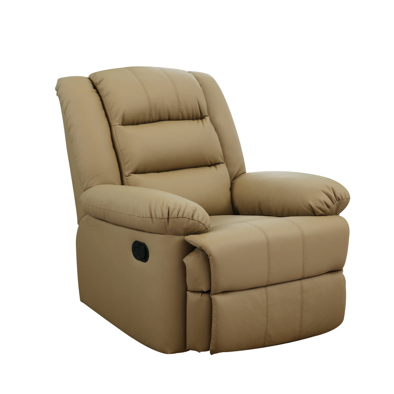 Swivel Rocker Standard Recliner Solid Color Manual Recliner Chair Khaki Clearhalo 'Chairs & Seating' 'furn' 'furn_recliners' 'Furniture' 'Living Room Furniture' 'Recliners' 7179334