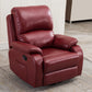 Contemporary Home Theater Recliner Metal Solid Color Indoor Standard Manual-Push Botton Red Clearhalo 'Chairs & Seating' 'furn' 'furn_recliners' 'Furniture' 'Living Room Furniture' 'Recliners' 7179340