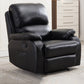 Contemporary Home Theater Recliner Metal Solid Color Indoor Standard Manual-Push Botton Matt Black Clearhalo 'Chairs & Seating' 'furn' 'furn_recliners' 'Furniture' 'Living Room Furniture' 'Recliners' 7179341