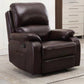 Contemporary Home Theater Recliner Metal Solid Color Indoor Standard Manual-Push Botton Dark Brown Clearhalo 'Chairs & Seating' 'furn' 'furn_recliners' 'Furniture' 'Living Room Furniture' 'Recliners' 7179343
