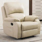 Contemporary Home Theater Recliner Metal Solid Color Indoor Standard Manual-Push Botton Beige Clearhalo 'Chairs & Seating' 'furn' 'furn_recliners' 'Furniture' 'Living Room Furniture' 'Recliners' 7179347