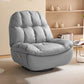 Chaise inclinable inclinable en cuir en cuir en cuir en cuir unie avec poche latérale