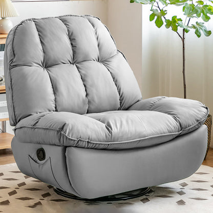 Sedia reclinabile contemporanea rocker girevole a colori solido trapuntato interno