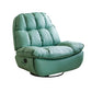 Sedia reclinabile contemporanea rocker girevole a colori solido trapuntato interno