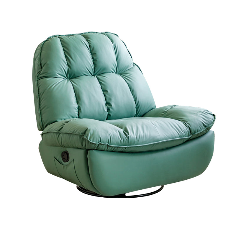 Sedia reclinabile contemporanea rocker girevole a colori solido trapuntato interno