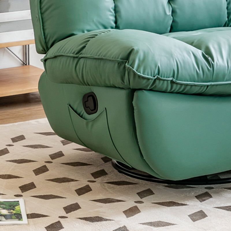 Sedia reclinabile contemporanea rocker girevole a colori solido trapuntato interno