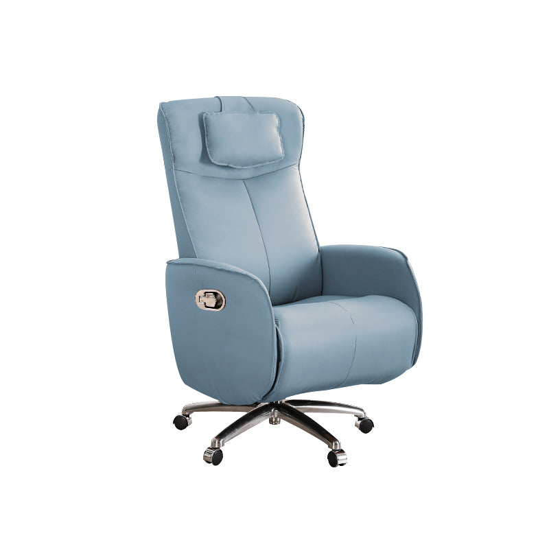 Sedia reclinabile in metallo in metallo a colori per poltrona in vetro in finta pelle.