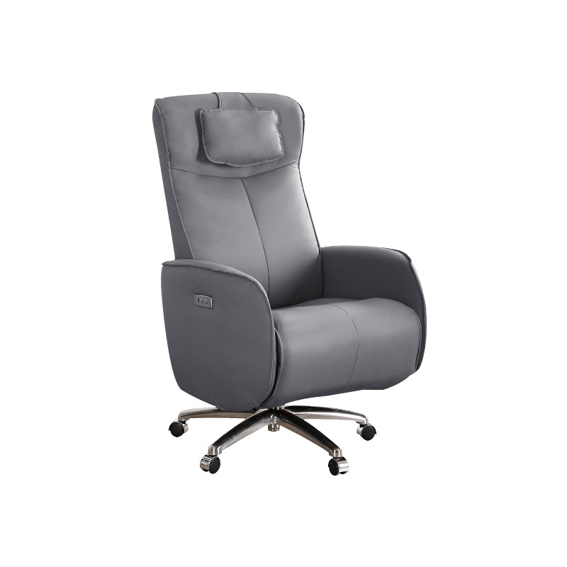 Sedia reclinabile in metallo in metallo a colori per poltrona in vetro in finta pelle.