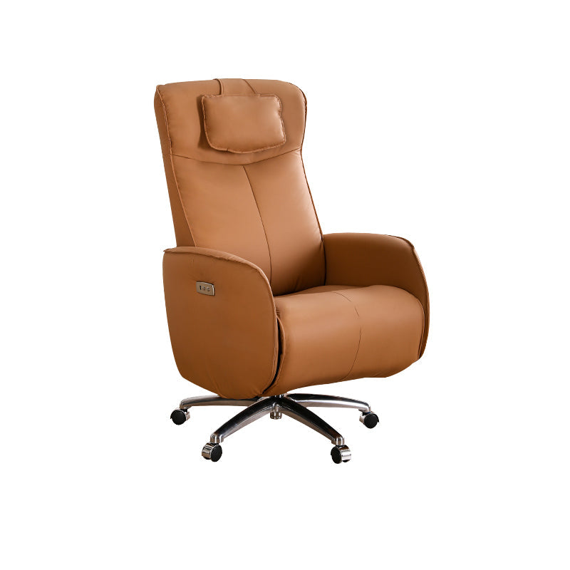 Sedia reclinabile in metallo in metallo a colori per poltrona in vetro in finta pelle.