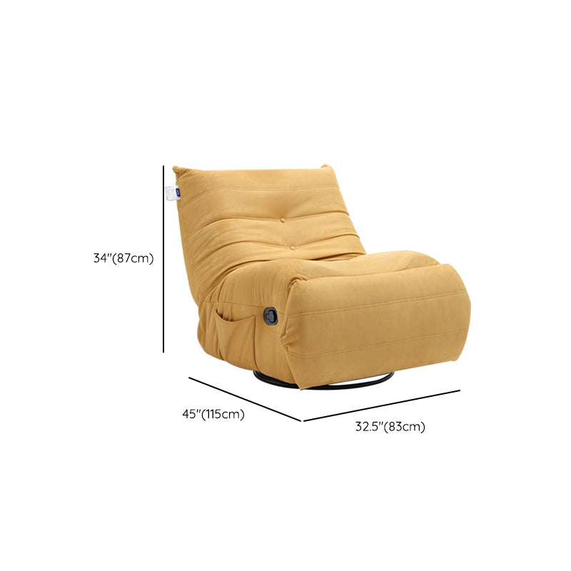Swivel Rocker Standard Recliner Microsuede Recliner stoel met zijzakken