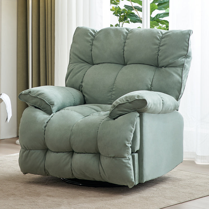 Solid Color Upholstered Standard Recliner Metal Frame Recliner Chair Mint Green Clearhalo 'Chairs & Seating' 'furn' 'furn_recliners' 'Furniture' 'Living Room Furniture' 'Recliners' 7179560