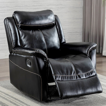 Swivel Rocker Metal Frame Standaard Recliner vaste kleur Lederen Recliner stoel
