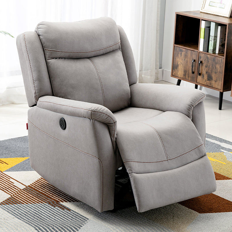 Swivel Rocker Metal Frame Standaard Recliner vaste kleur Lederen Recliner stoel