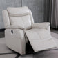 Swivel Rocker Metal Frame Standaard Recliner vaste kleur Lederen Recliner stoel