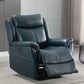 Swivel Rocker Metal Frame Standaard Recliner vaste kleur Lederen Recliner stoel