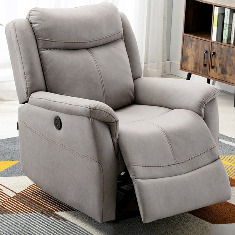 Swivel Rocker Metal Frame Standaard Recliner vaste kleur Lederen Recliner stoel