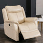 Swivel Rocker Metal Frame Standaard Recliner vaste kleur Lederen Recliner stoel