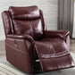 Swivel Rocker Metal Frame Standaard Recliner vaste kleur Lederen Recliner stoel