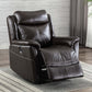 Swivel Rocker Metal Frame Standaard Recliner vaste kleur Lederen Recliner stoel