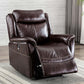 Swivel Rocker Metal Frame Standaard Recliner vaste kleur Lederen Recliner stoel