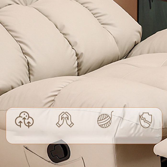 Frame metallico Grower Grower Standard Recliner Solid Color Faux Leather Recliner