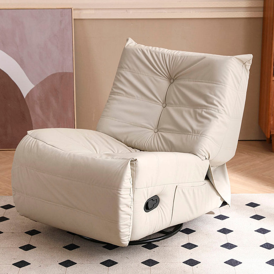 Sedia reclinabile in pelle manuale di reclinabile a pezzi di poltrone.