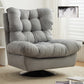 Swivel Recliner stoel vaste kleur standaard ligstoel met getufte rug