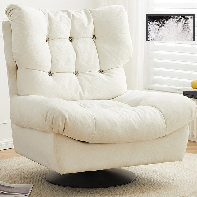 Swivel Recliner stoel vaste kleur standaard ligstoel met getufte rug