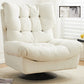 Swivel Recliner stoel vaste kleur standaard ligstoel met getufte rug