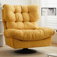 Swivel Recliner stoel vaste kleur standaard ligstoel met getufte rug