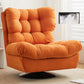 Swivel Recliner stoel vaste kleur standaard ligstoel met getufte rug