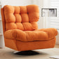 Swivel Recliner stoel vaste kleur standaard ligstoel met getufte rug