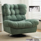 Swivel Recliner stoel vaste kleur standaard ligstoel met getufte rug